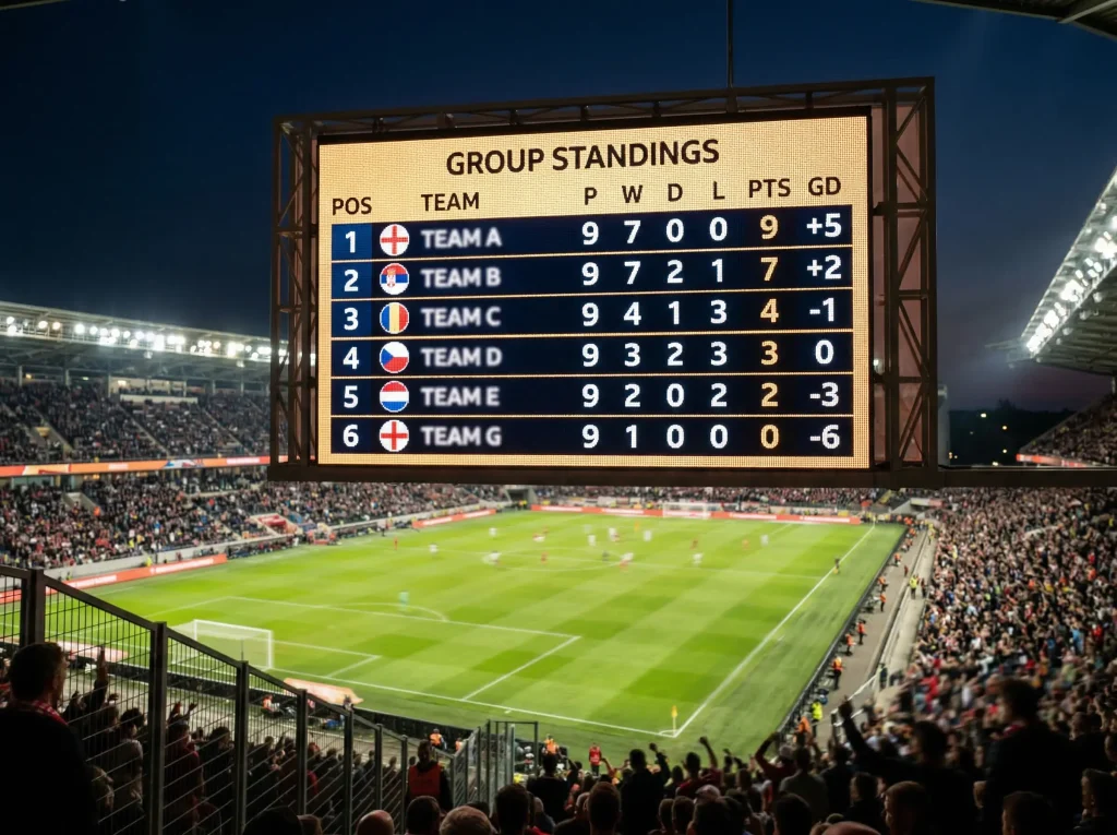 Diagram showing the best third-placed team qualification system at the 2026 FIFA World Cup with 48 teams