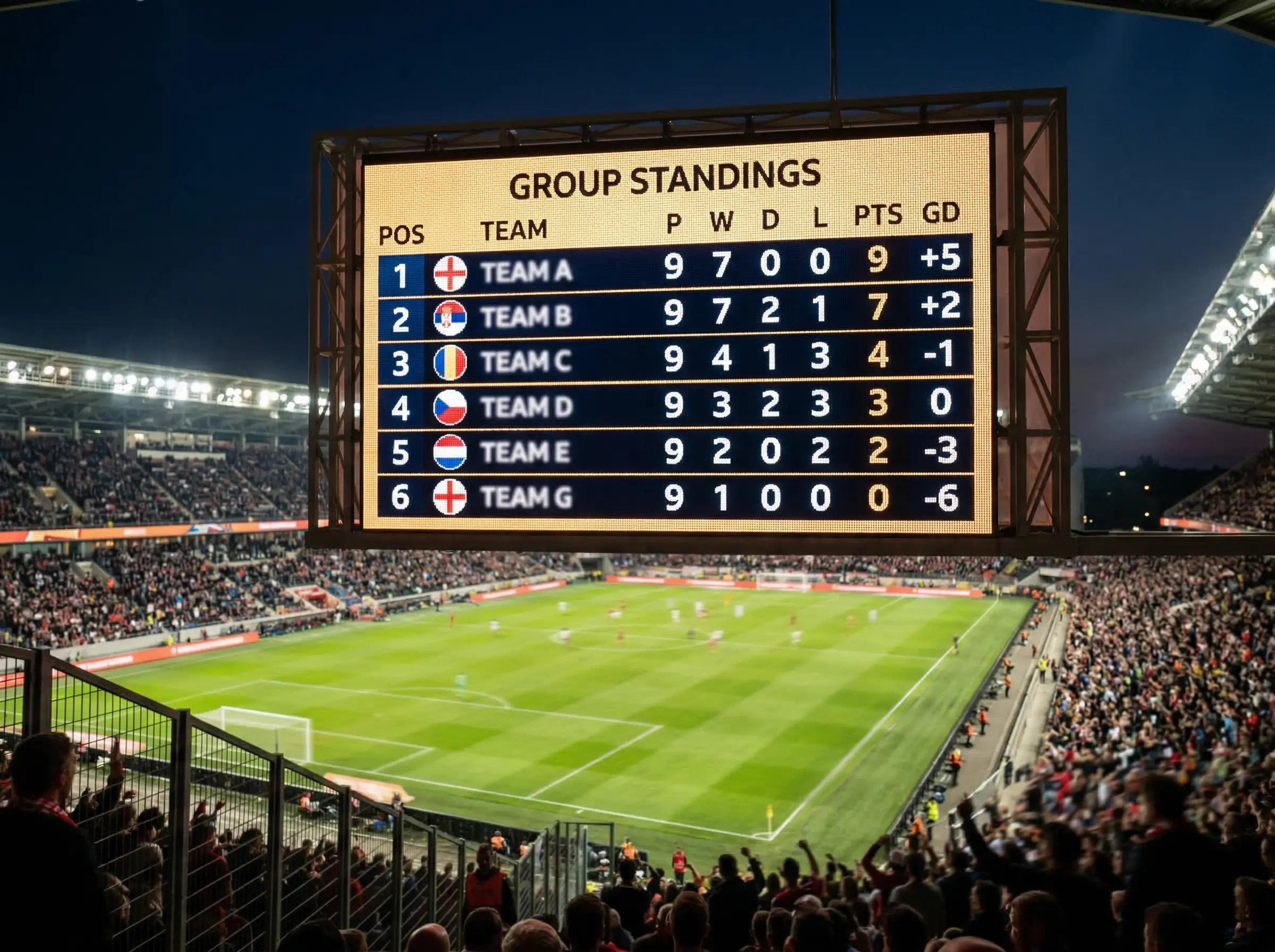 Diagram showing the best third-placed team qualification system at the 2026 FIFA World Cup with 48 teams