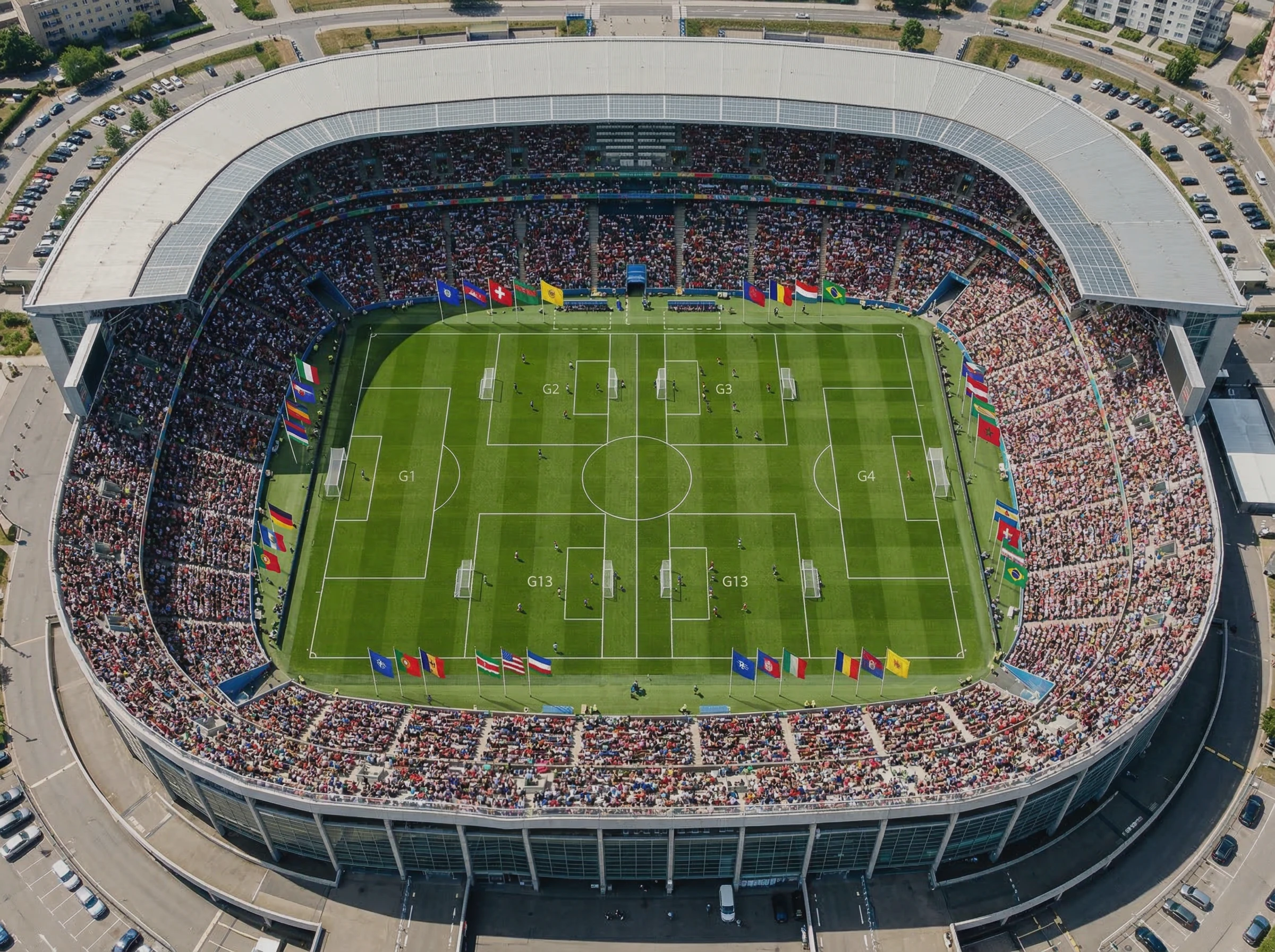 Fußballstadion in den USA vor einem WM-2026-Gruppenspiel