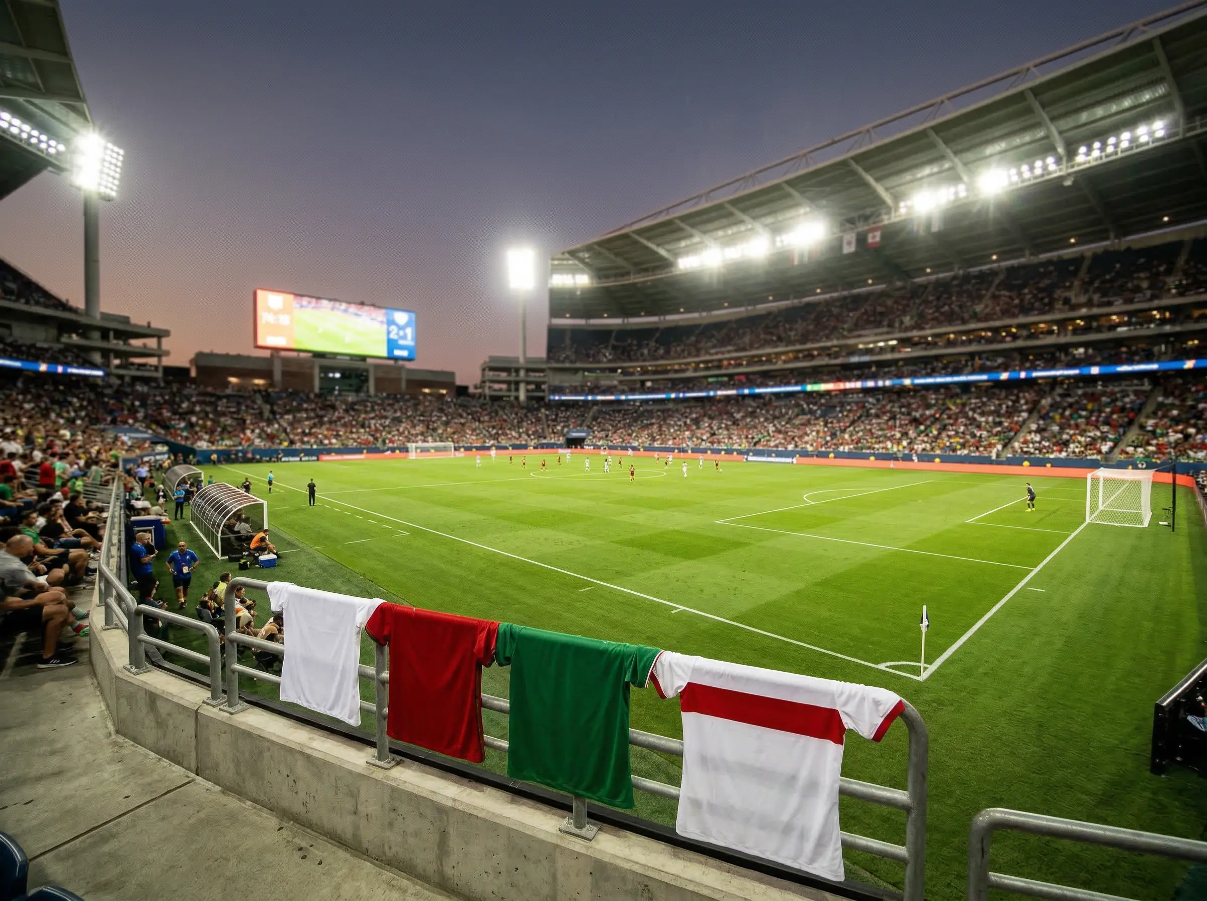 World Cup 2026 Group J preview with Argentina, Austria, Algeria, and Jordan flags on a stadium backdrop